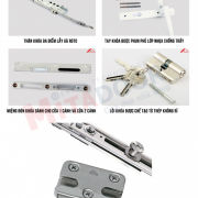 BỘ KHÓA ĐA ĐIỂM LẪY GÀ PHỤ KIỆN ROTO